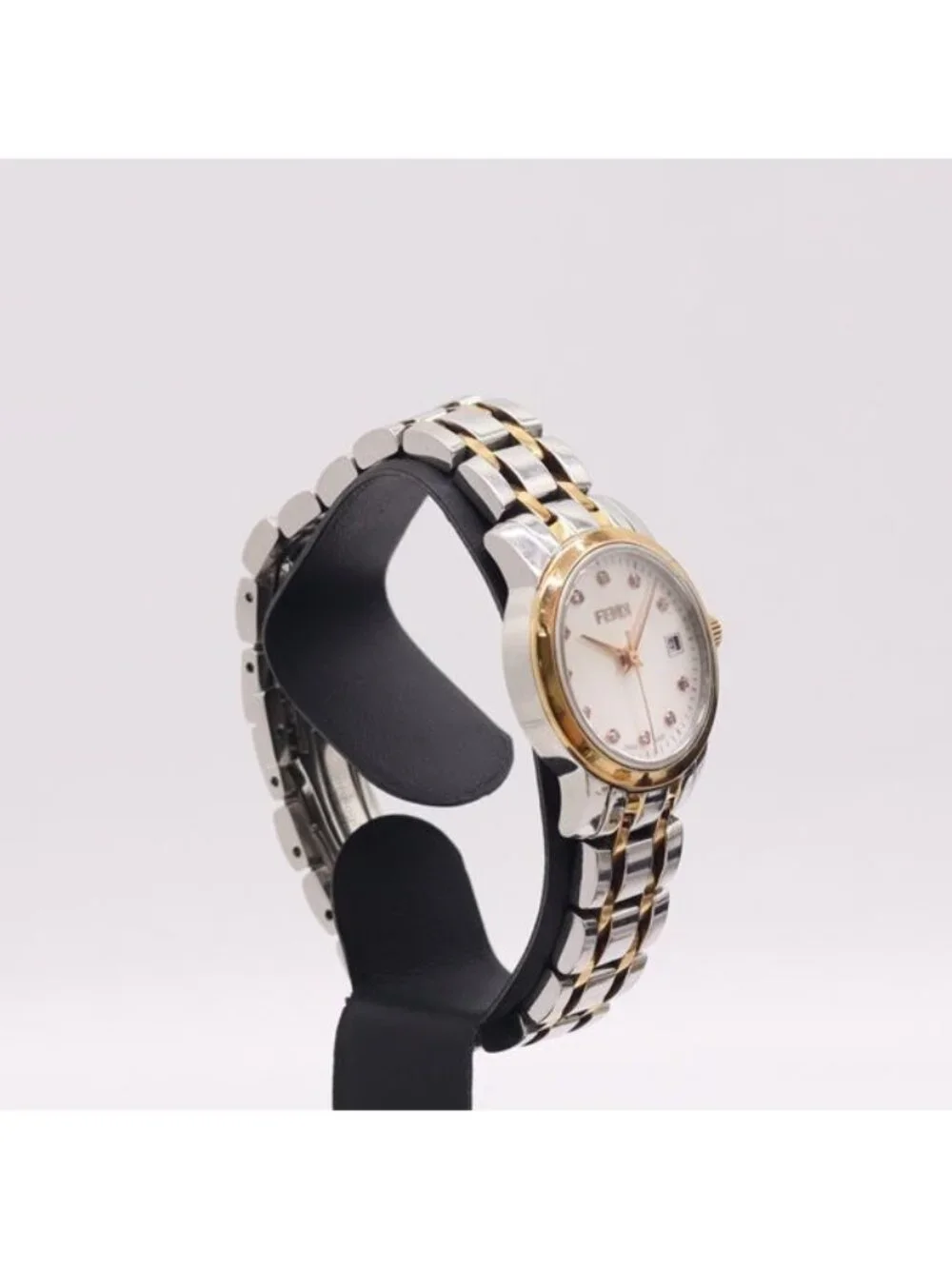 Fendi Quartz Date White Shell Dial Watch